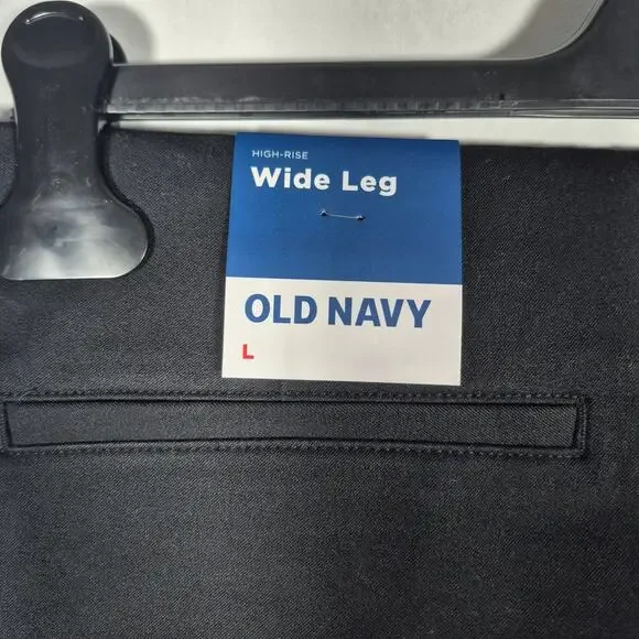 Old Navy High Rise Wide leg Pants Elastic Waist Womens size L - Picture 3 of 6